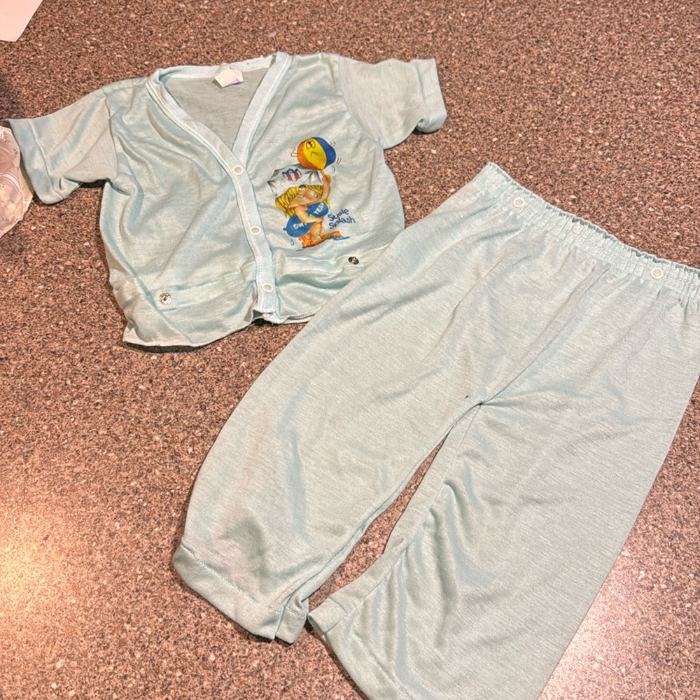 Vintage 70s curity toddler pajamas
